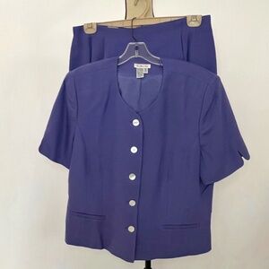 Talbots Women's Short Sleeve Skirt Suit Set - Jacket 20/Skirt 18